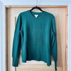 J. Crew Emerald Green Crew Neck Sweater